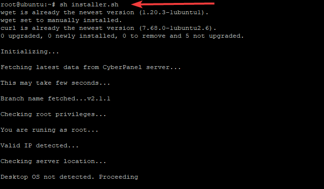 cach cai cyberpanel tren ubuntu 20.04 4